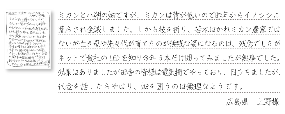 猪通せんぼをご利用のお客様の声