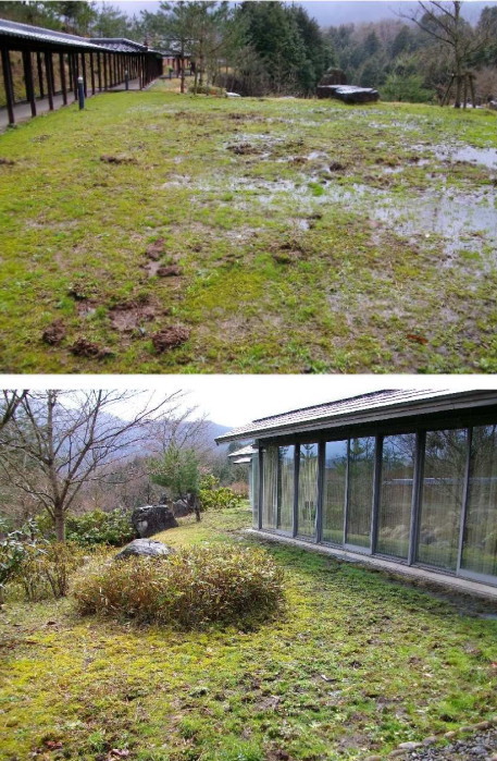 イノシシ対策　事例　但馬長寿の郷